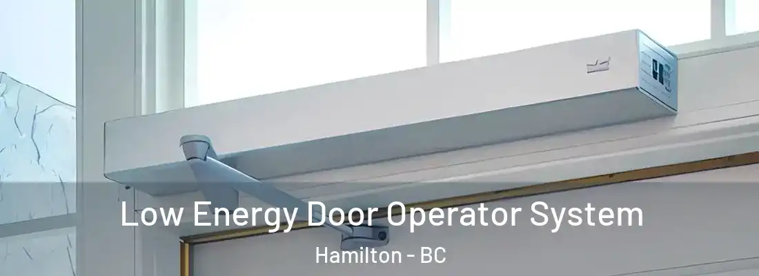  Low Energy Door Operator System Hamilton - BC
