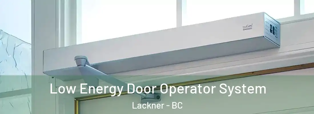  Low Energy Door Operator System Lackner - BC